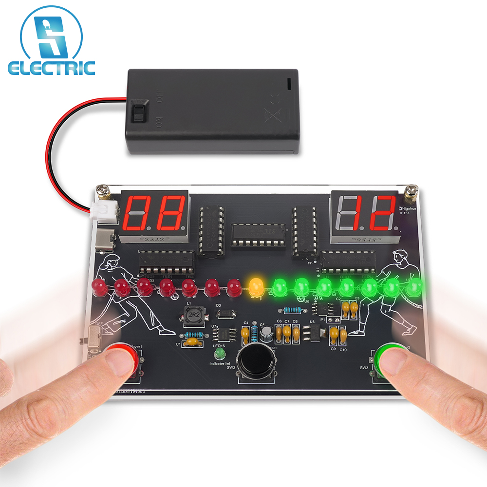 Diy Electronics Learning Kit - โครงการบัดกรี DIY เครื่องเล่นเกม 3-in-1 พร้อมไฟ LED