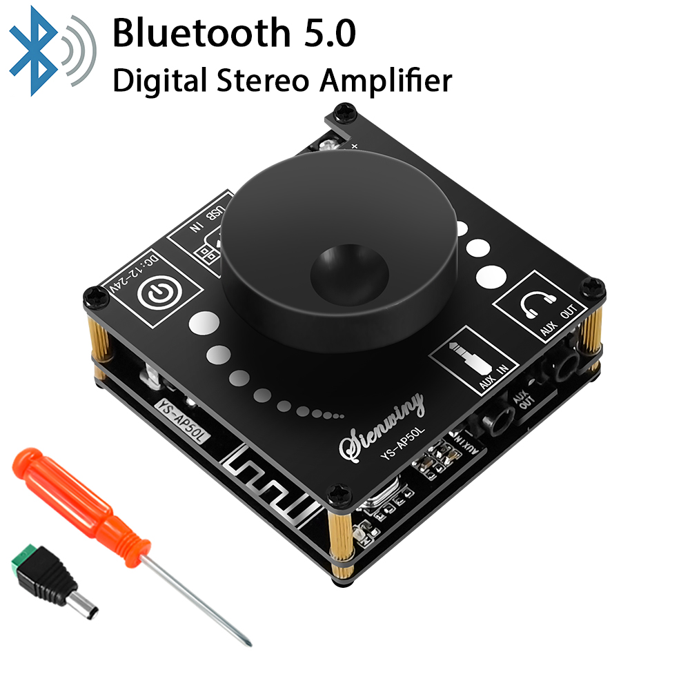 Diy Audio Electronics Kit - โมดูลปรับแต่งเสียง DIY 50W*2 มินิแอมพลิฟายเออร์สเตอริโอดิจิตอล ลำโพง บอร์ดแอมพลิฟายเออร์กำลังขับ