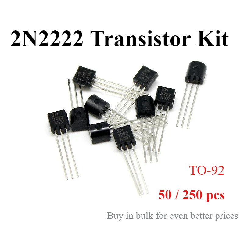 Diy Electronics Project Kit - 2N2222 NPN ทรานซิสเตอร์ TO-92, 30V, 800mA
