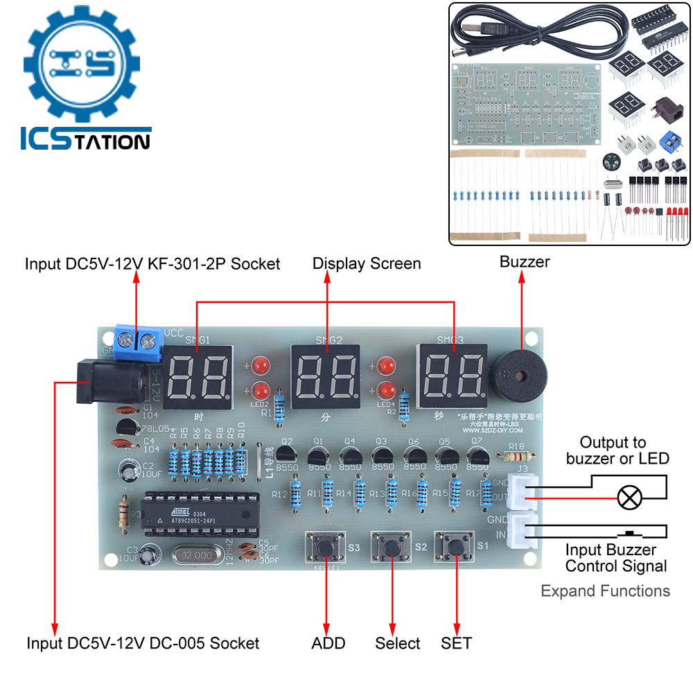 DIY ชุดอิเล็กทรอนิกส์6Bit สีแด - Diy Electronics Learning Kit บทวิจารณ์และราคา
